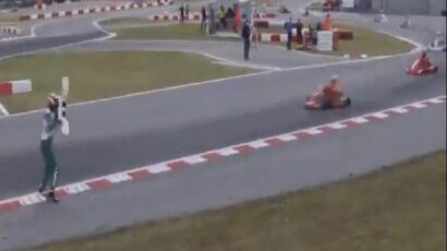Karting vozač gađao protivnika dijelom branika (VIDEO)