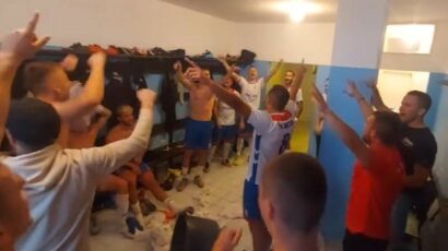 Delirijum u svlačionici Laktaša: Turbo-folk hit se orio nakon pobjede nad Slogom (VIDEO)