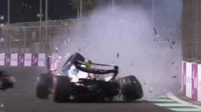 (VIDEO) Strašan udes Mika Šumahera: Bolid se raspao pri udarcu u zid