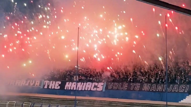 (VIDEO) Manijaci fantastičnim vatrometom proslavili 101. rođendan Željezničara