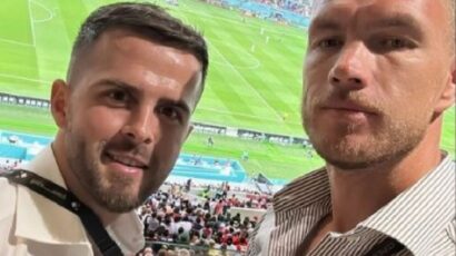 (FOTO) Džeko i Pjanić gledali još jedan meč Svjetskog prvenstva