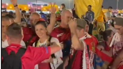 (VIDEO) Uživo iz Katara: Srpski navijači s optimizom dočekuju duel sa Švajcarskom