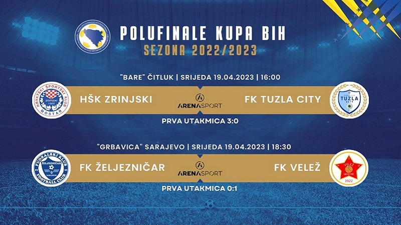 Poznate sudije i termini polufinalnih utakmica Kupa BiH: Gigović na Grbavici