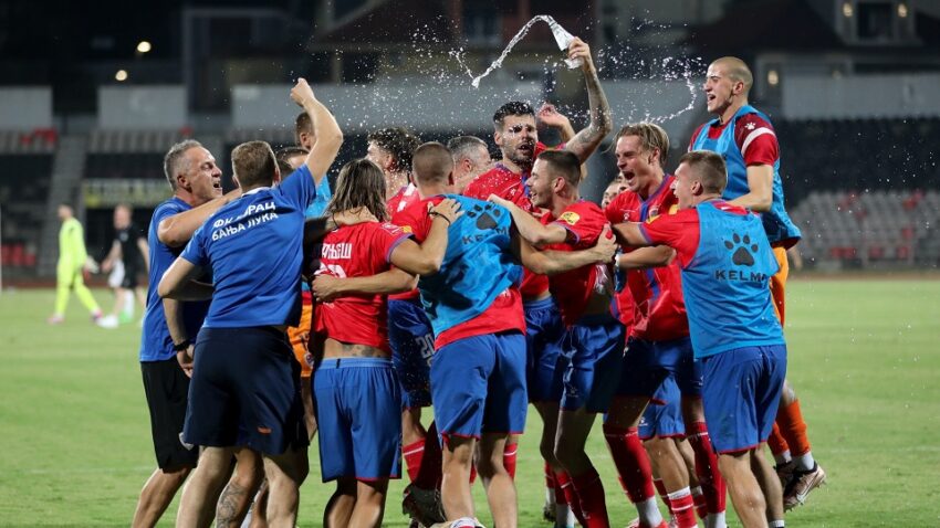 (VIDEO) Veliko slavlje fudbalera Borca nakon plasmana u narednu fazu