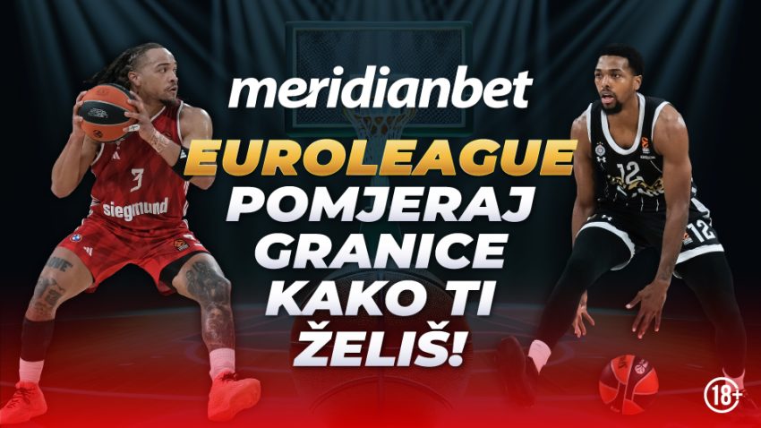 Kladionica Meridian ima najveće kvote: Partizan 2.25, Olimpia Milano 1.70