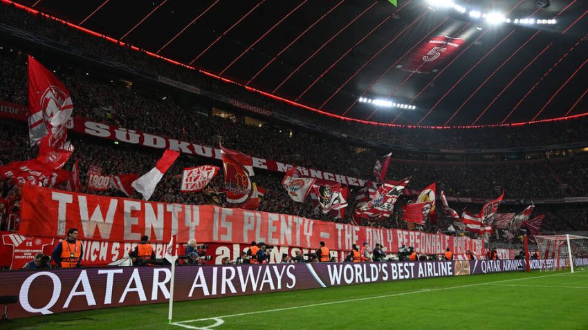 (FOTO) Nesvakidašnje scene na Alijanc Areni: Transparent malog mjesta iz BiH na Bajernovom meču Lige šampiona