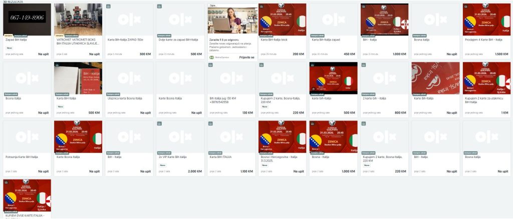 BiH Italija ulaznice